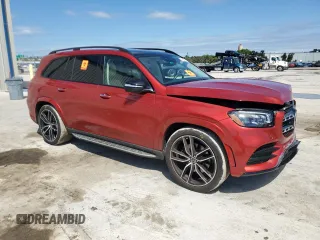2022 Mercedes-Benz GLS with VIN 4JGFF5KE8NA648777, listed as a Copart auction lot 49036943 with 17,416 mi miles. Bid and sale history available at carsss.com. Image 4.