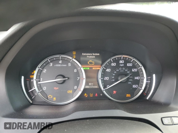2019 Acura MDX w/Advance Pkg with VIN 5J8YD4H89KL025345, listed as a Copart auction lot 68097433 with 86,117 mi miles. Bid and sale history available at carsss.com. Image 9.