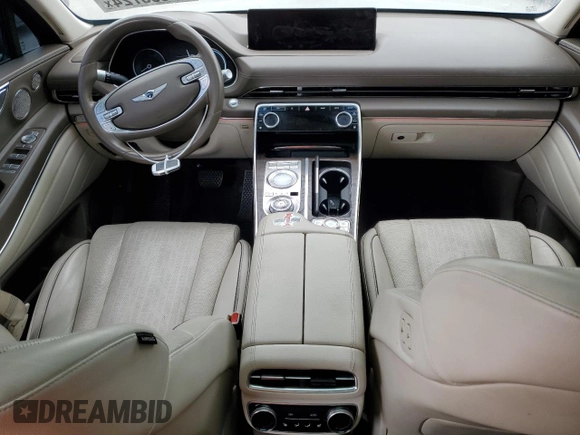 2021 Genesis GV80 with VIN KMUHCESC9MU064855, listed as a Copart auction lot 82593724 with 111,456 mi miles and Salvage title. Bid and sale history available at DreamBid. Image 8.