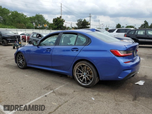 2021 BMW 3 Series M340i xDrive with VIN 3MW5U9J07M8B90157, listed as a Copart auction lot 57823394 with 0 mi miles and Salvage Title. Bid and sale history available at carsss.com. Image 2.