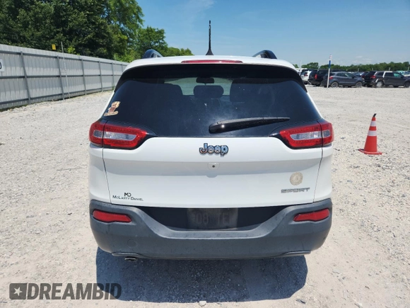 2017 Jeep Cherokee Sport z VIN 1C4PJLAB5HW503271, wystawiony jako Copart lot #58345205 z przebiegiem 125 311 mil mil oraz Szkoda całkowita • Salvage title. Historia ofert i sprzedaży dostępna na DreamBid. Obrazek 6.