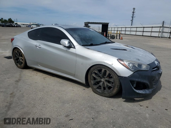 2013 Hyundai Genesis Coupe Grand Touring with VIN KMHHU6KJ6DU104759, listed as a Copart auction lot 54360995 with Not provided miles and Salvage title. Bid and sale history available at DreamBid. Image 4.