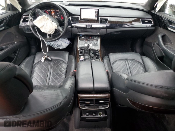 2017 Audi A8 Sport with VIN WAU43AFD4HN005979, listed as a Copart auction lot 48757375 with 148,350 mi miles and Salvage Title. Bid and sale history available at DreamBid. Image 8.