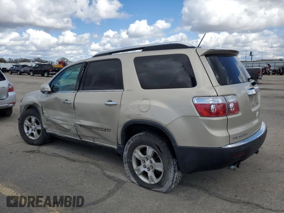 2008 GMC Acadia SLT2 with VIN 1GKEV33738J187391, listed as a Copart auction lot 50965175 with Not Provided miles and Salvage Title. Bid and sale history available at DreamBid. Image 2.