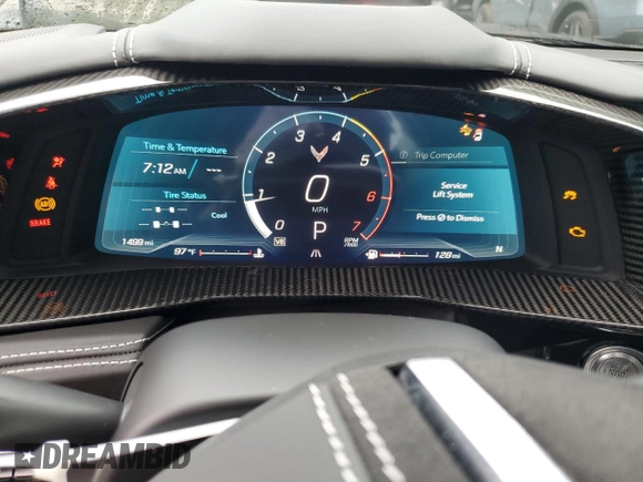 2025 Chevrolet Corvette 3LT with VIN 1G1YC3D48S5103111, listed as a Copart auction lot 63459825 with 1,499 mi miles and Salvage title. Bid and sale history available at DreamBid. Image 9.