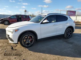 2019 Alfa Romeo Stelvio Ti with VIN ZASPAKBN7K7C50837, listed as a Copart auction lot 80262404 with Not provided miles and Salvage title. Bid and sale history available at DreamBid. Image 1.