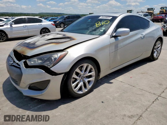 2013 Hyundai Genesis Coupe Premium with VIN KMHHT6KD8DU104968, listed as a Copart auction lot 56409685 with Not provided miles and Salvage title. Bid and sale history available at DreamBid. Image 1.