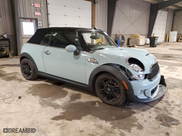 2014 MINI Cooper Convertible S with VIN WMWZP3C59ET707581, listed as a Copart auction lot 46983865 with 42,746 mi miles and Salvage Title. Bid and sale history available at carsss.com. Image 4.
