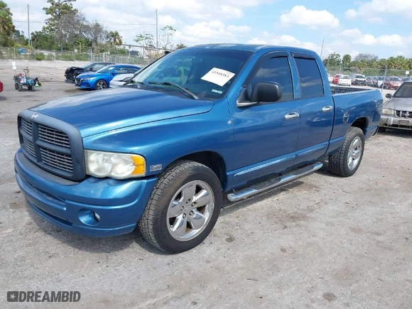 2005 Dodge Ram 1500 SLT with VIN 1D7HA18D95S210076, listed as a IAAI auction lot 41568383 with 239,634 mi miles. Bid and sale history available at carsss.com. Image 2.