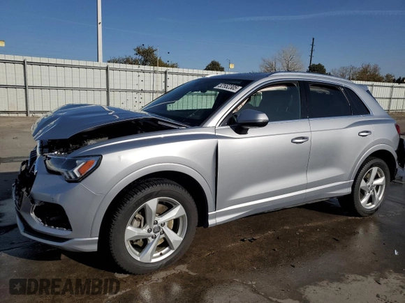 2019 Audi Q3 Premium Plus with VIN WA1BECF32K1073178, listed as a Copart auction lot 52552305 with 56,831 mi miles and Salvage Title. Bid and sale history available at carsss.com. Image 1.