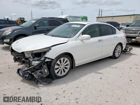 2015 Honda Accord EX-L with VIN 1HGCR2F84FA084078, listed as a Copart auction lot 54117765 with 235,549 mi miles and Salvage title. Bid and sale history available at DreamBid. Image 1.
