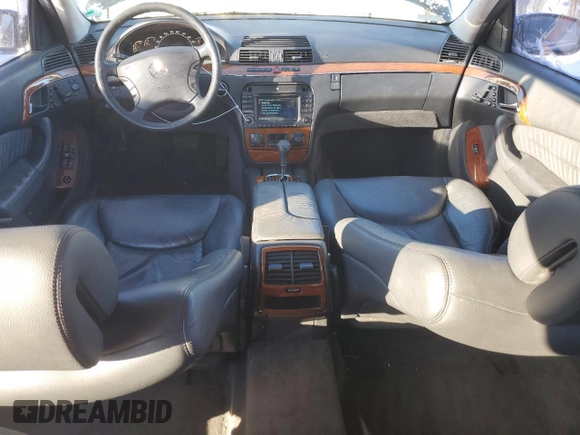 2003 Mercedes-Benz S-Class 4.3L with VIN WDBNG83J13A342008, listed as a Copart auction lot 86048674 with 222,223 mi miles and Salvage Title. Bid and sale history available at carsss.com. Image 8.