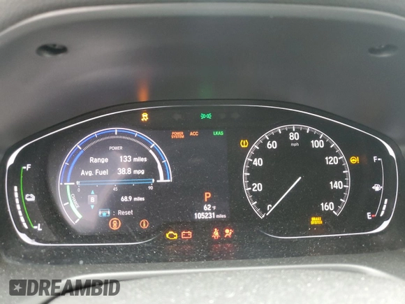 2019 Honda Accord Touring with VIN 1HGCV3F94KA017842, listed as a Copart auction lot 54958665 with 105,231 mi miles and Salvage title. Bid and sale history available at DreamBid. Image 9.