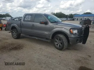 2012 Ford F-150 XL with VIN 1FTFW1ET5CFC70747, listed as a Copart auction lot 56625225 with 222,001 mi miles and Salvage title. Bid and sale history available at DreamBid. Image 4.