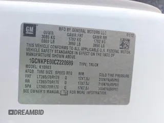2012 Chevrolet Silverado 1500 Work Truck with VIN 1GCNKPE00CZ220689, listed as a IAAI auction lot 42223332 with 82,699 mi miles and . Bid and sale history available at DreamBid. Image 9.