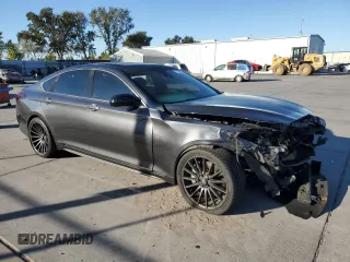 2018 Genesis G80 3.3T Sport with VIN KMHGN4JB5JU243638, listed as a Copart auction lot 75914214 with 67,778 mi miles and Salvage Title. Bid and sale history available at carsss.com. Image 4.