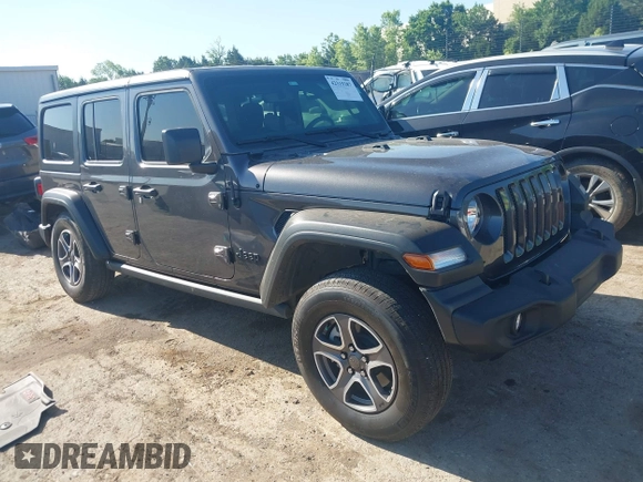 2021 Jeep Wrangler Unlimited Sport S with VIN 1C4HJXDG3MW801301, listed as a IAAI auction lot 42319387 with Not provided miles and . Bid and sale history available at DreamBid. Image 1.