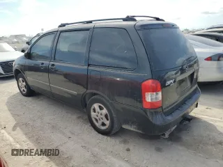 2001 Mazda MPV DX with VIN JM3LW28G310173674, listed as a Copart auction lot 75312034 with 0 mi miles and Salvage Title. Bid and sale history available at carsss.com. Image 2.