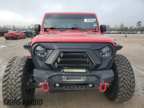 2018 Jeep Wrangler Unlimited Rubicon z VIN 1C4HJXFN3JW148119, wystawiony jako Copart lot #85839454 z przebiegiem Nie podano mil oraz Szkoda całkowita • Salvage title. Historia ofert i sprzedaży dostępna na DreamBid. Obrazek 5.