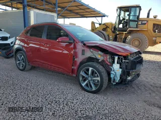 2021 Hyundai Kona Ultimate with VIN KM8K53A55MU652337, listed as a Copart auction lot 83466344 with 53,393 mi miles and Salvage Title. Bid and sale history available at carsss.com. Image 4.