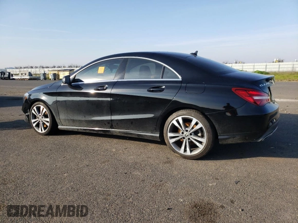 2018 Mercedes-Benz CLA with VIN WDDSJ4EB1JN600852, listed as a Copart auction lot 39541063 with 55,915 mi miles. Bid and sale history available at carsss.com. Image 2.