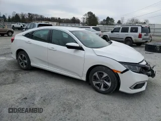 2020 Honda Civic Sedan LX with VIN 19XFC2F65LE025965, listed as a Copart auction lot 52846845 with 0 mi miles and Salvage Title. Bid and sale history available at carsss.com. Image 4.