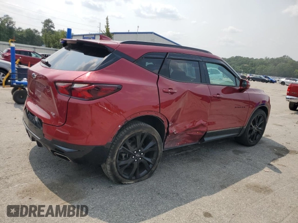 2019 Chevrolet Blazer RS with VIN 3GNKBERS8KS703823, listed as a Copart auction lot 59187075 with 75,979 mi miles and Salvage title. Bid and sale history available at DreamBid. Image 3.