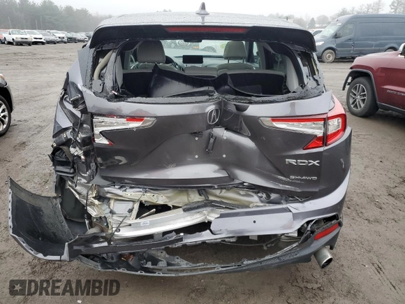 2021 Acura RDX w/Technology Package with VIN 5J8TC2H56ML000834, listed as a Copart auction lot 84500614 with 56,396 mi miles and Salvage Title. Bid and sale history available at carsss.com. Image 6.