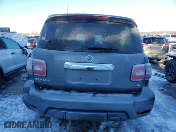 2020 Nissan Armada SV with VIN JN8AY2ND0LX017725, listed as a Copart auction lot 42261355 with 105,230 mi miles and Clean Title. Bid and sale history available at carsss.com. Image 6.