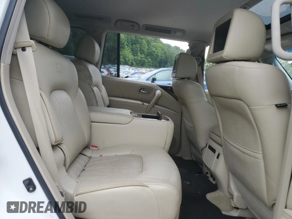 2012 Infiniti QX56 7-passenger with VIN JN8AZ2NFXC9515756, listed as a Copart auction lot 57978785 with Not provided miles and Salvage title. Bid and sale history available at DreamBid. Image 11.