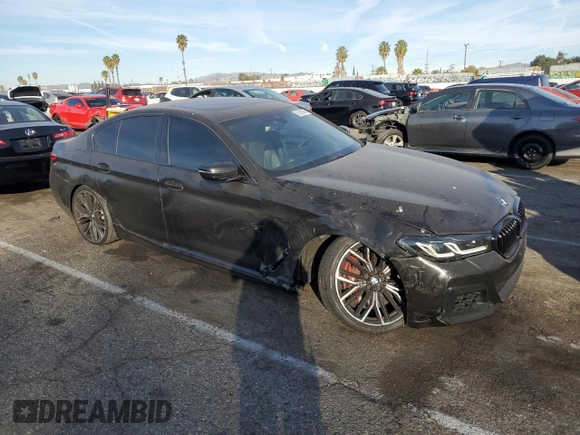 2023 BMW 5 Series 540i z VIN WBA53BJ0XPWX85901, wystawiony jako Copart lot #85325094 z przebiegiem 58 372 mil mil oraz Szkoda całkowita • Salvage title. Historia ofert i sprzedaży dostępna na DreamBid. Obrazek 4.