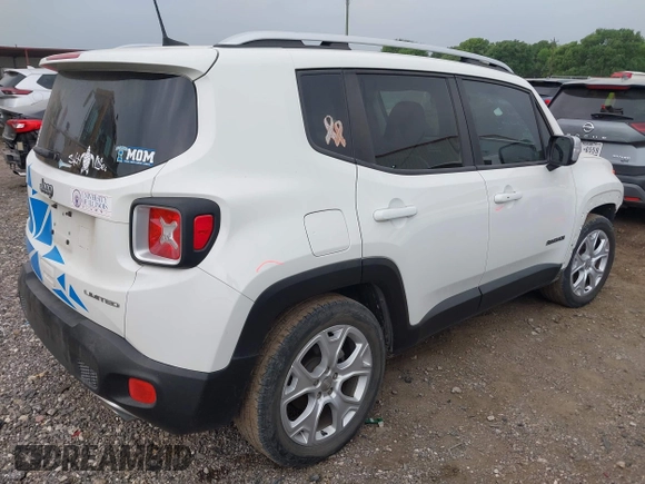 2018 Jeep Renegade Limited with VIN ZACCJADBXJPH47709, listed as a IAAI auction lot 41937185 with 61,456 mi miles and . Bid and sale history available at DreamBid. Image 4.