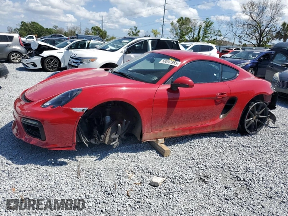 2015 Porsche Cayman S with VIN WP0AB2A80FK182830, listed as a Copart auction lot 50047385 with 107,545 mi miles and Salvage Title. Bid and sale history available at DreamBid. Image 1.