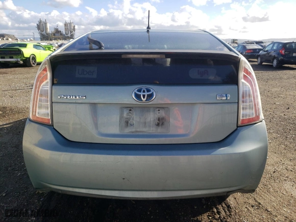2012 Toyota Prius One with VIN JTDKN3DU9C5476151, listed as a Copart auction lot 82054184 with 0 mi miles and Non Repairable. Bid and sale history available at carsss.com. Image 6.