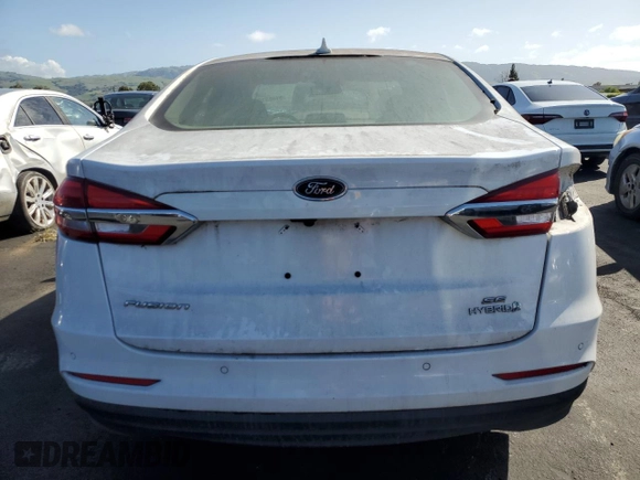 2019 Ford Fusion Hybrid SE with VIN 3FA6P0LU2KR188517, listed as a Copart auction lot 51855195 with Not Provided miles and Salvage Title. Bid and sale history available at carsss.com. Image 6.