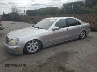 2000 Mercedes-Benz S-Class with VIN WDBNG75J5YA118562, listed as a Copart auction lot 44452195 with 0 mi miles and Clean Title. Bid and sale history available at carsss.com. Image 1.
