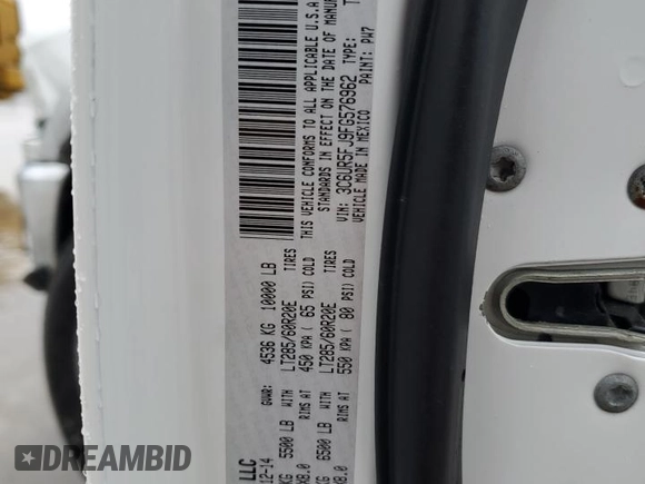 2015 Ram 2500 Laramie with VIN 3C6UR5FJ9FG576962, listed as a Copart auction lot 87035054 with 12,825 mi miles and Salvage Title. Bid and sale history available at carsss.com. Image 12.