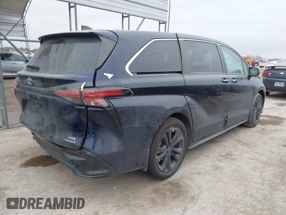 2021 Toyota Sienna XSE with VIN 5TDXRKEC5MS025417, listed as a IAAI auction lot 41420892 with 56,055 mi miles and . Bid and sale history available at DreamBid. Image 4.