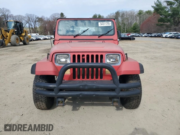 1993 Jeep Wrangler "S" with VIN 1J4FY19P6PP253652, listed as a Copart auction lot 54311795 with 308,487 mi miles and Clean Title. Bid and sale history available at carsss.com. Image 5.
