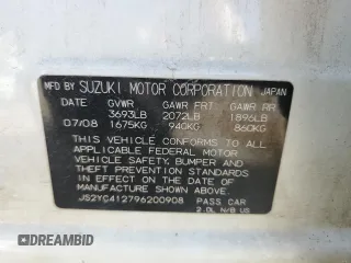 2009 Suzuki SX4 Man FWD with VIN JS2YC412796200908, listed as a Copart auction lot 73821924 with 125,721 mi miles and Salvage Title. Bid and sale history available at carsss.com. Image 12.