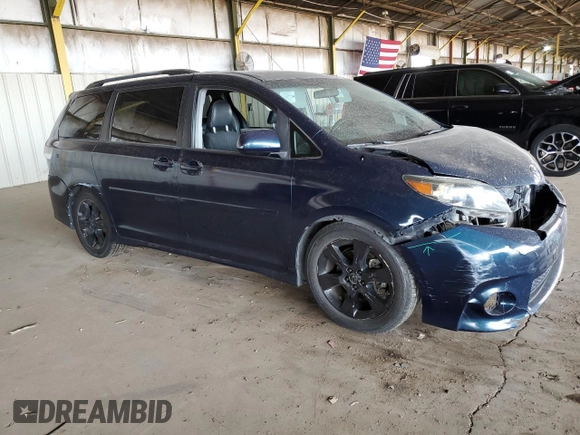 2011 Toyota Sienna SE with VIN 5TDXK3DC3BS120292, listed as a Copart auction lot 50656245 with 187,840 mi miles and Salvage Title. Bid and sale history available at carsss.com. Image 4.