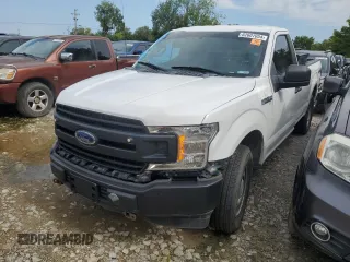 2018 Ford F-150 XL with VIN 1FTMF1EB2JKC12730, listed as a Copart auction lot 62607054 with 151,515 mi miles and Salvage Title. Bid and sale history available at carsss.com. Image 1.
