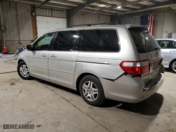 2007 Honda Odyssey EX-L with VIN 5FNRL38747B434144, listed as a Copart auction lot 45106405 with 141,554 mi miles and Salvage Title. Bid and sale history available at carsss.com. Image 2.