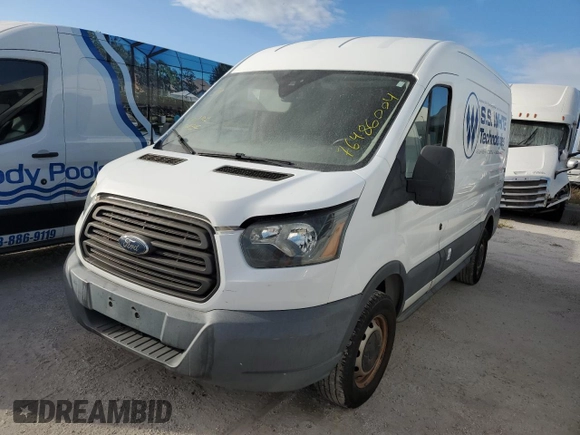 2016 Ford Transit Cargo with VIN 1FTYR1CM4GKB38734, listed as a Copart auction lot 76486004 with Not Provided miles and Salvage Title. Bid and sale history available at DreamBid. Image 1.