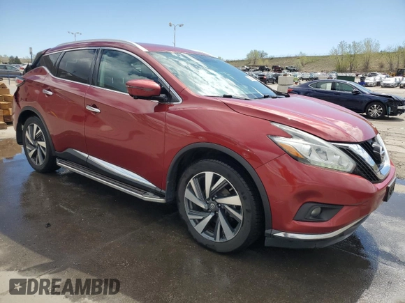 2016 Nissan Murano SL z VIN 5N1AZ2MH3GN115433, wystawiony jako Copart lot #55054515 z przebiegiem 105 035 mil mil oraz Szkoda całkowita • Salvage title. Historia ofert i sprzedaży dostępna na DreamBid. Obrazek 4.