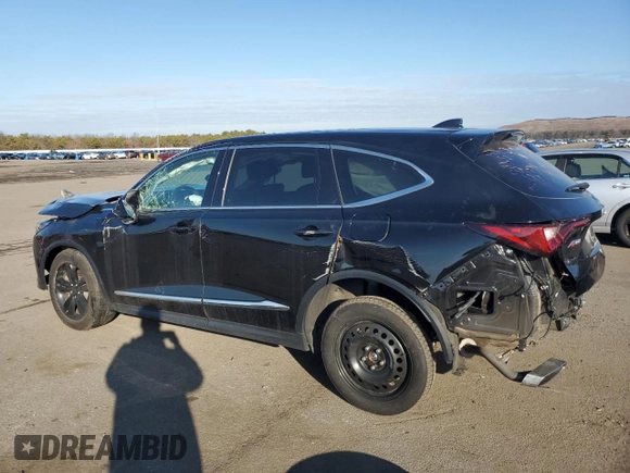 2022 Acura MDX with VIN 5J8YE1H39NL006153, listed as a Copart auction lot 46511585 with 0 mi miles and Salvage Title. Bid and sale history available at carsss.com. Image 2.