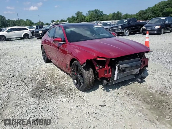 2022 Genesis G70 3.3T with VIN KMTG54TE0NU103418, listed as a Copart auction lot 61024094 with 7,750 mi miles and Salvage Title. Bid and sale history available at carsss.com. Image 11.