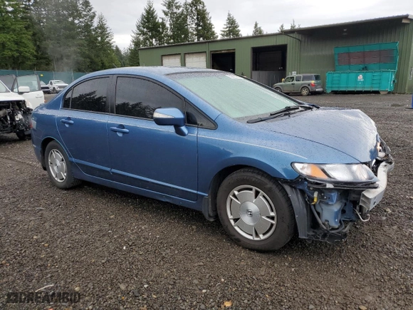 2009 Honda Civic Hybrid with VIN JHMFA36279S012728, listed as a Copart auction lot 50821485 with 179,660 mi miles and Salvage Title. Bid and sale history available at carsss.com. Image 4.