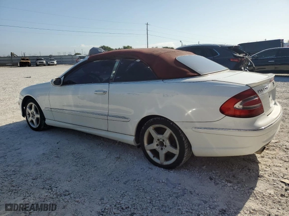 2005 Mercedes-Benz CLK-Class 5.0L with VIN WDBTK75JX5F120876, listed as a Copart auction lot 52415435 with 154,706 mi miles and Clean Title. Bid and sale history available at carsss.com. Image 2.