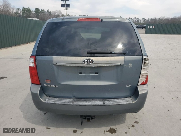 2007 Kia Sedona EX with VIN KNDMB233776124304, listed as a Copart auction lot 48000305 with 177,033 mi miles and Salvage Title. Bid and sale history available at carsss.com. Image 6.